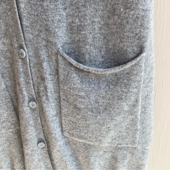ERC Theory Women’s Long Grey Cashmere Sweater Vest with Pockets Size M - Picture 3 of 8
